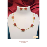 Necklace - Lotus Necklace Pink